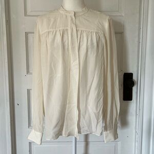 Frame | Striped Sheer Blouse